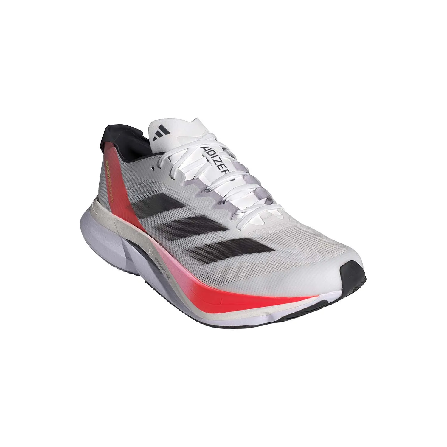 adidas adizero Boston 12  Cloud White/Aurora Metallic/Solar Red