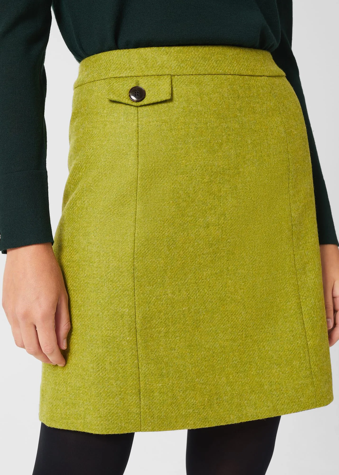 Arianne A Line Wool Skirt 