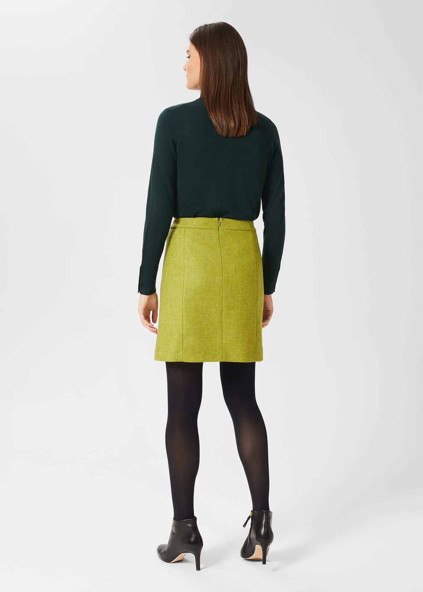 Arianne A Line Wool Skirt 