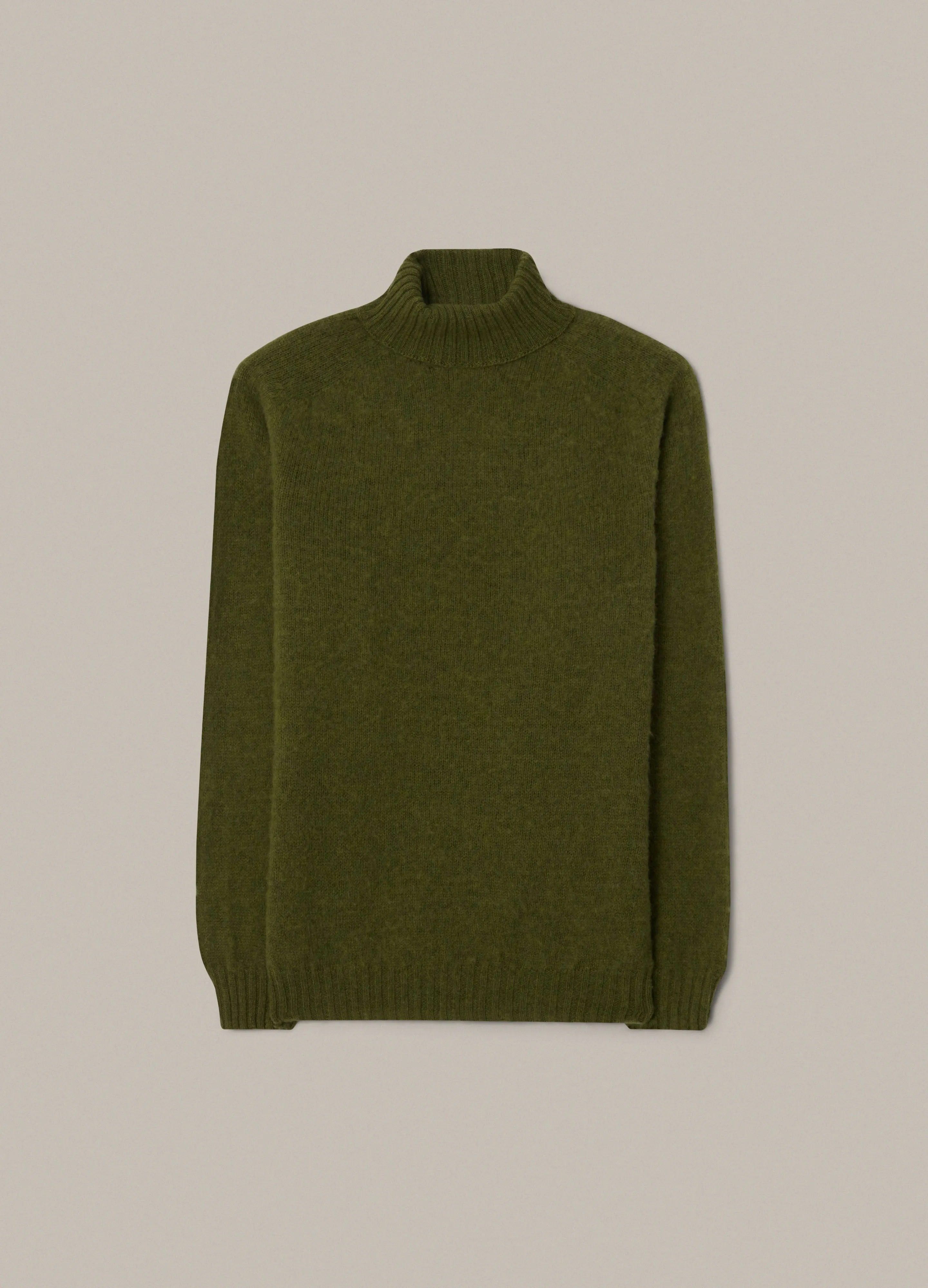 Bosse Shaggy Roll Neck - Olive