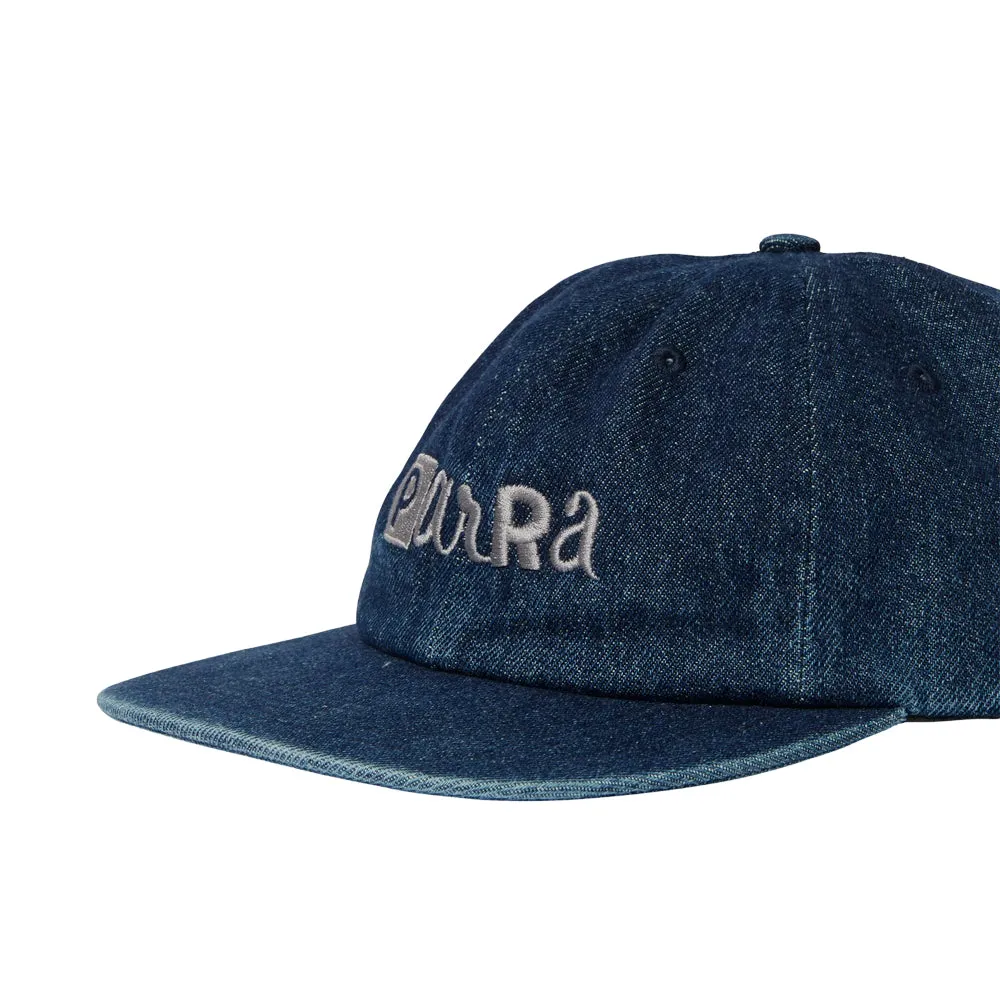 BY PARRA BLOCKED LOGO 6 PANEL HAT // BLUE