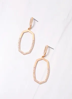 Chevey Pearl Open Drop Earring MATTE GOLD