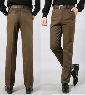 Classic Winter casual men's trousers with fur lining