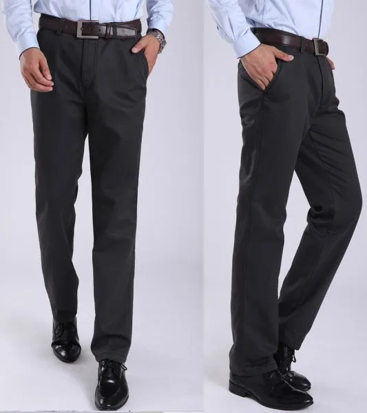 Classic Winter casual men's trousers with fur lining