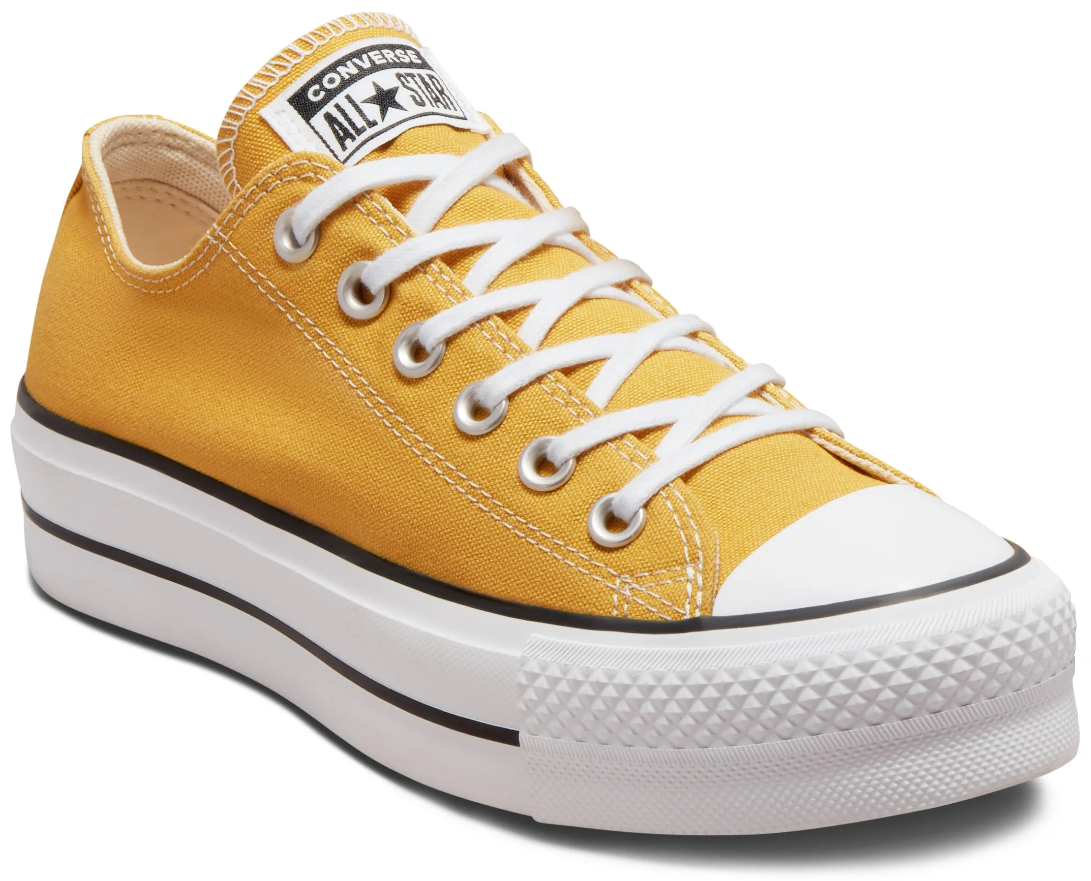 Converse Womens Chuck Taylor All Star Low Top Lift Thriftshop Yellow/Black