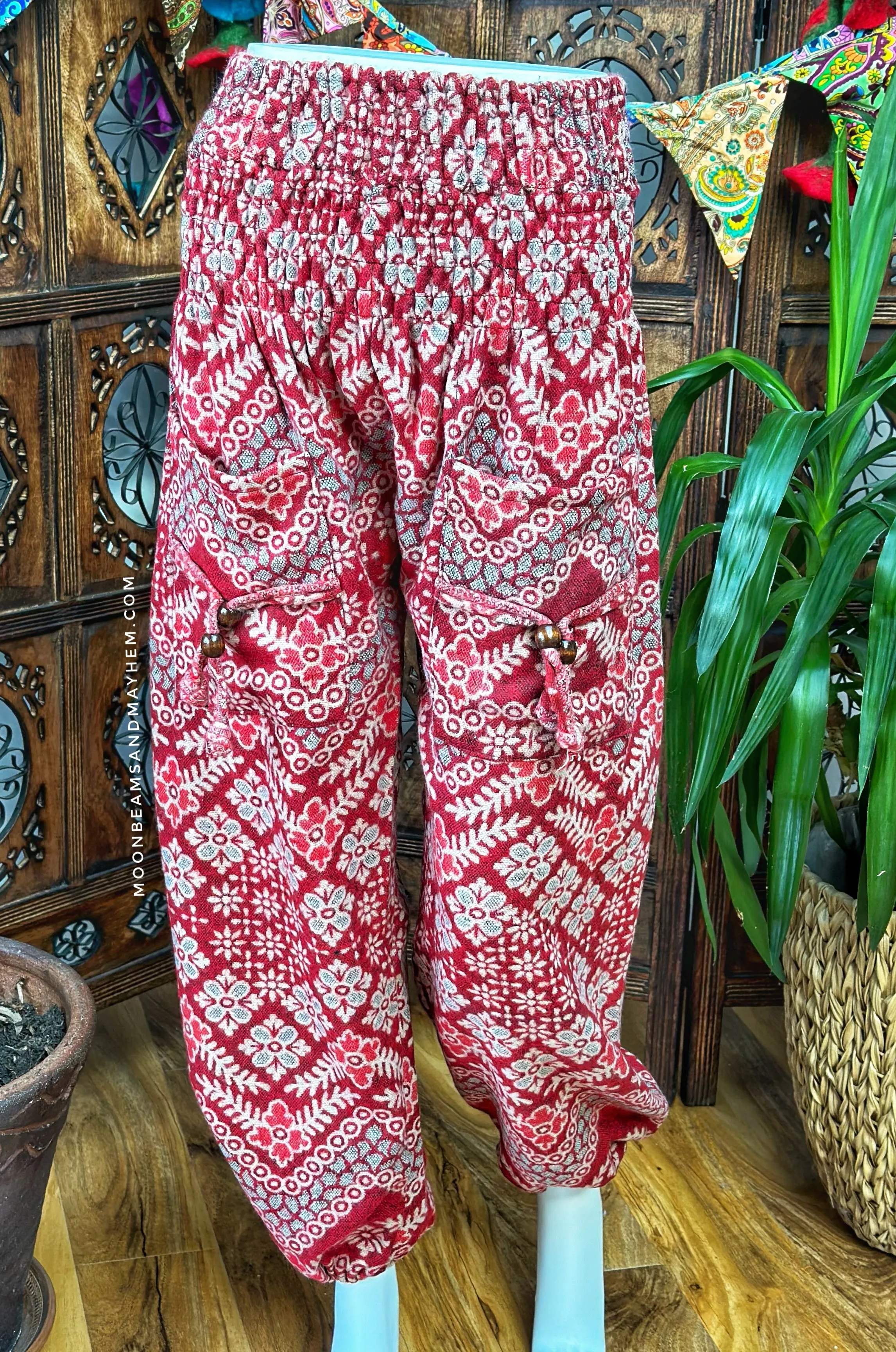 DIVINE RUST FLEECY HAREM PANTS M / L / XL