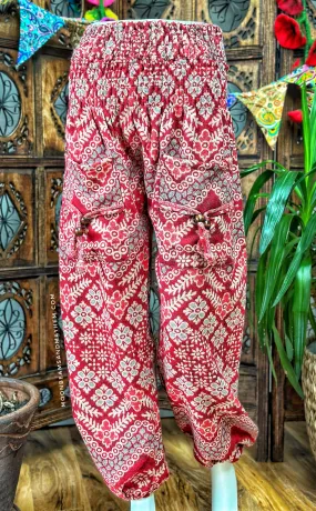 DIVINE RUST FLEECY HAREM PANTS M / L / XL