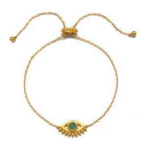 Elevated Consciousness Evil Eye Emerald Bracelet