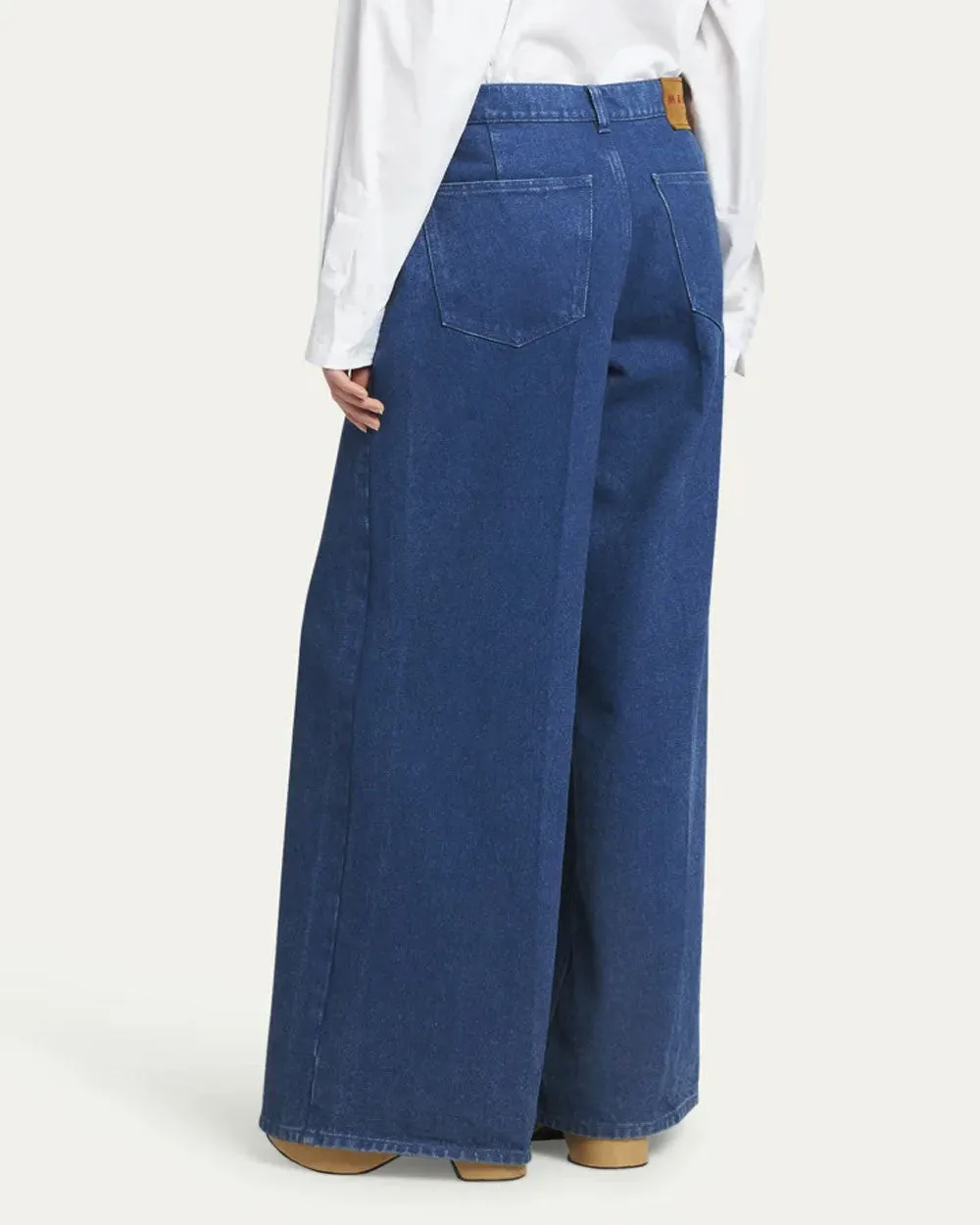 Five Pocket Wide- Leg Denim Jeans