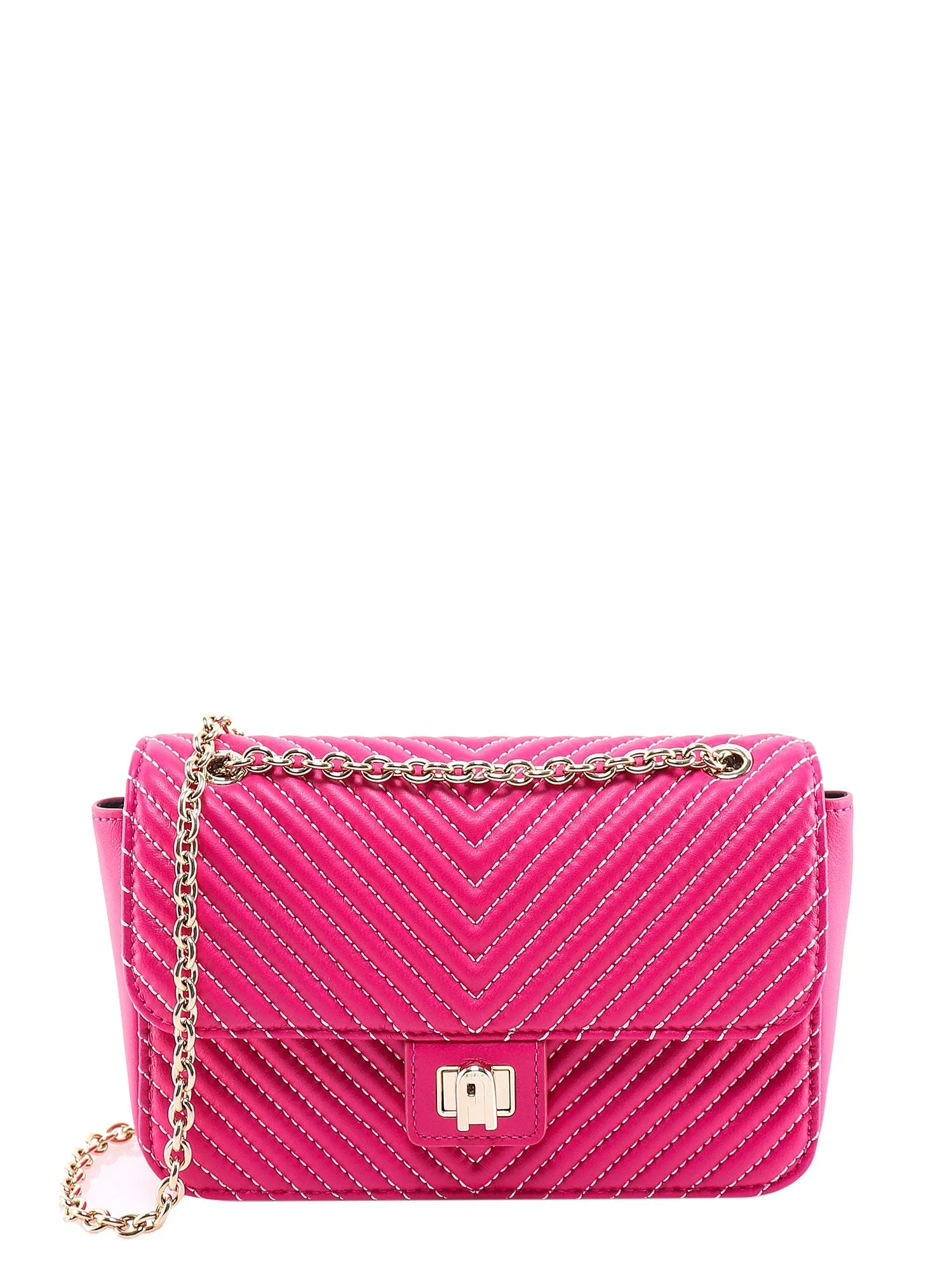 Furla Pop Star Logo Lock Detailed Shoulder Bag