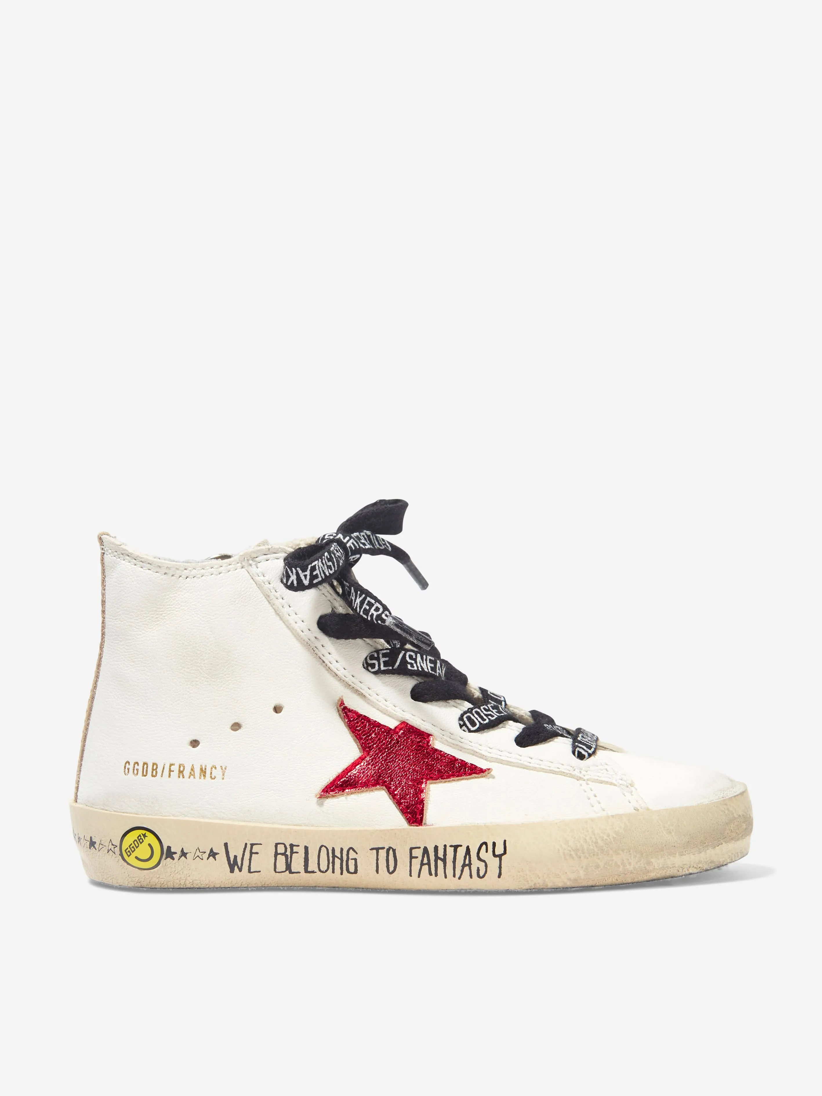 Golden Goose Kids - Kids Francy Leather Vintage Star High Top Trainers | Childsplay Clothing