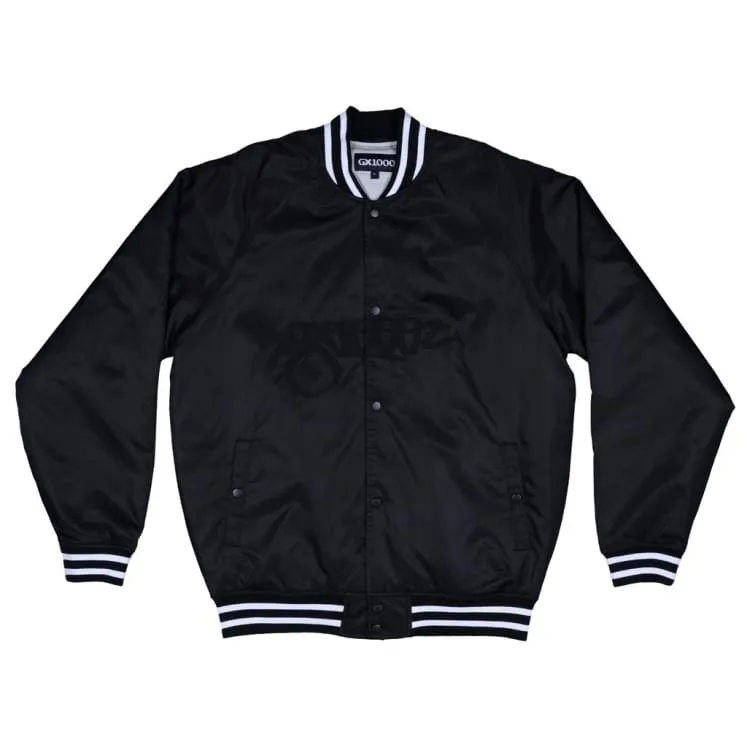 GX1000 SATIN BOMBER JACKET - BLACK