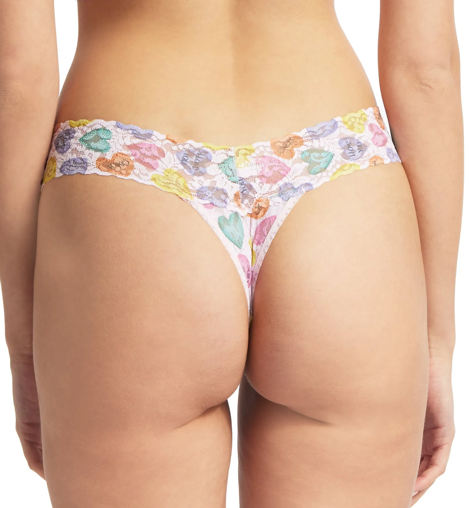 Hanky Panky Signature Lace Printed Low Rise Thong (PR4911P) - Be Mine