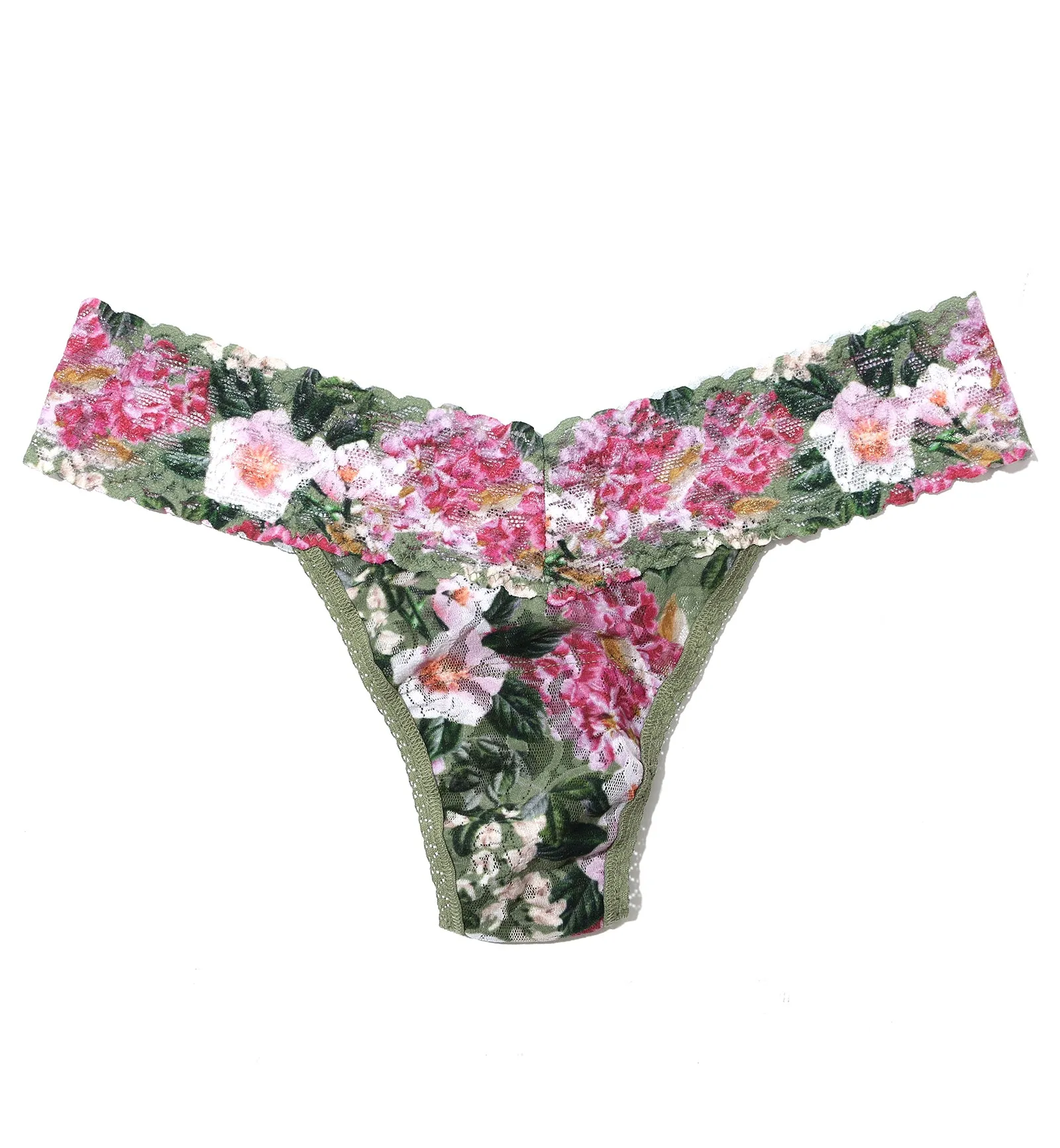 Hanky Panky Signature Lace Printed Low Rise Thong (PR4911P) - Florist