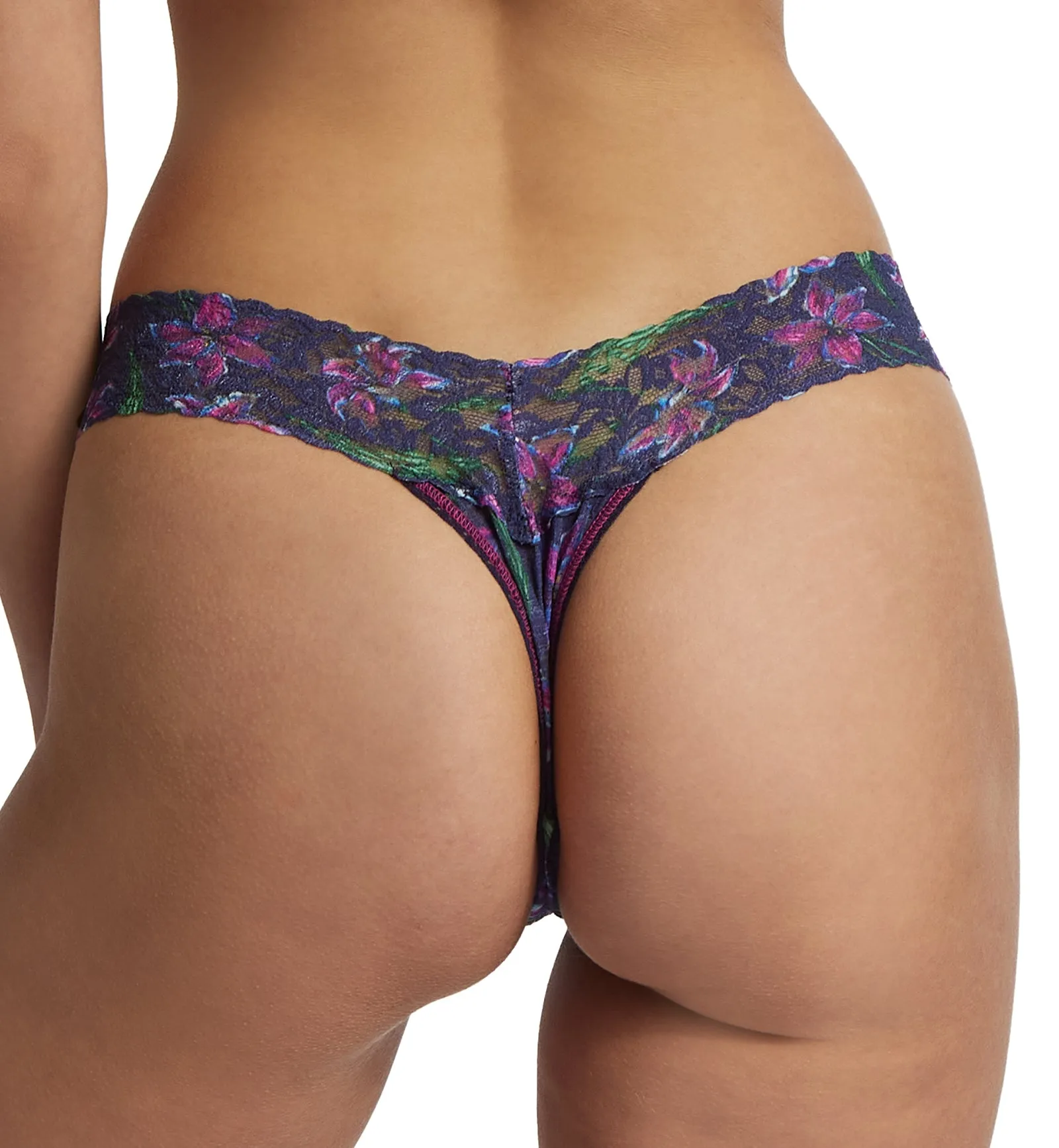 Hanky Panky Signature Lace Printed Low Rise Thong (PR4911P) - Twilight Blooms