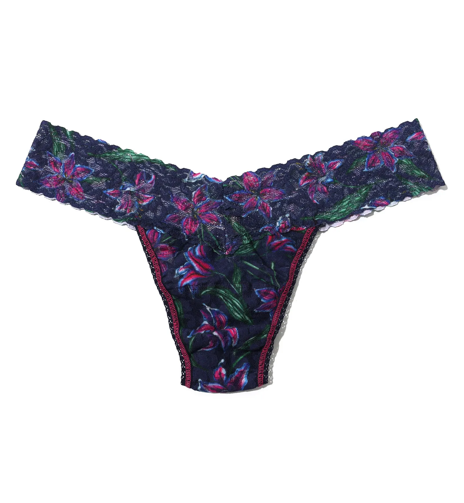 Hanky Panky Signature Lace Printed Low Rise Thong (PR4911P) - Twilight Blooms