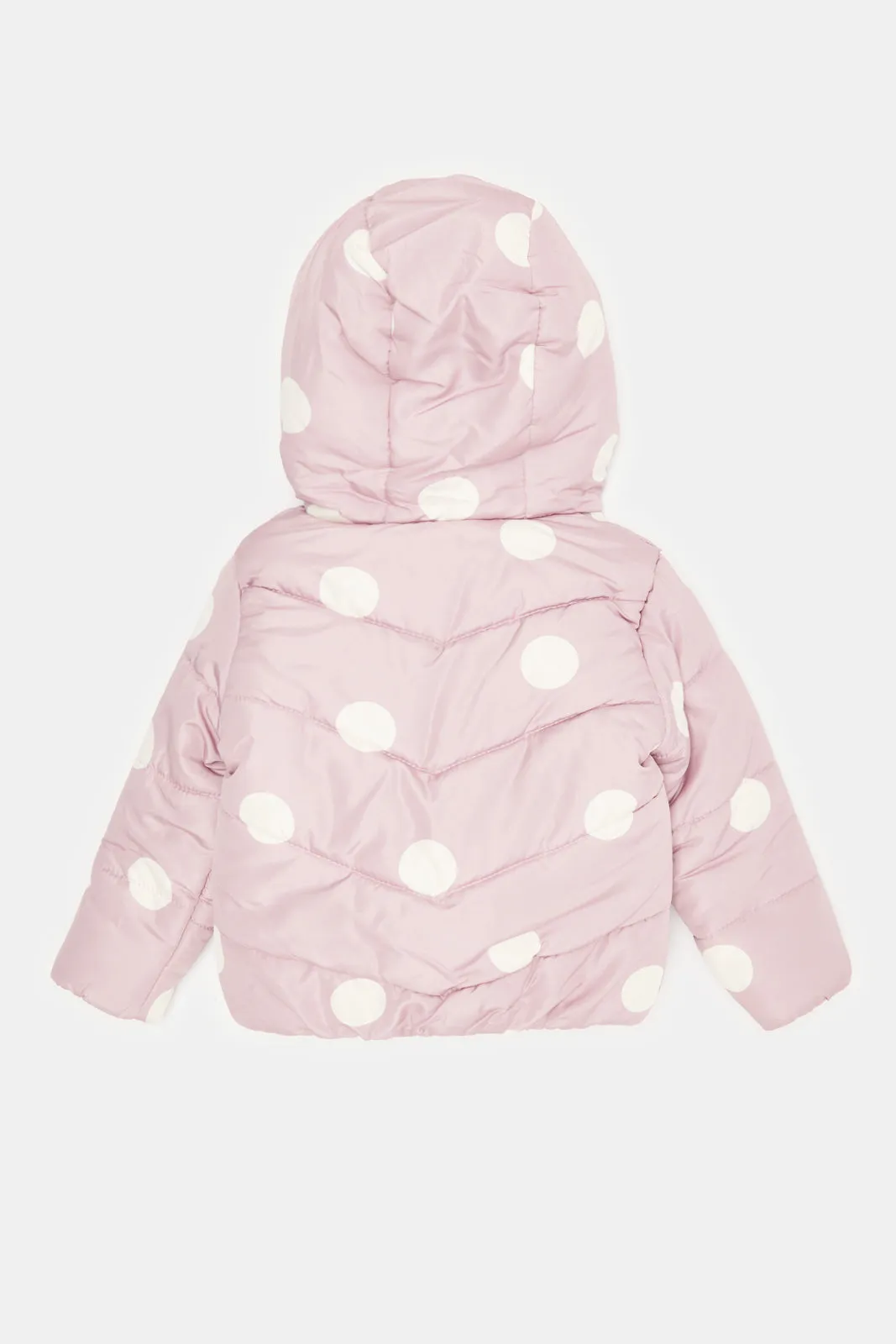 Infant Girls Pink Polka Dots  Hooded Jacket