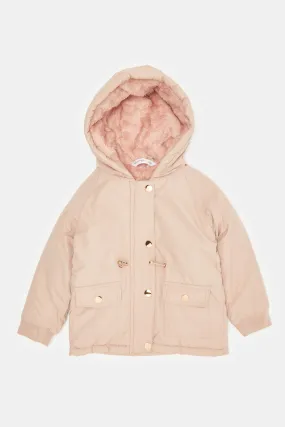 Infant Girls Pink Trench Jacket