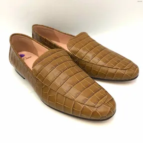 J CREW Tan Embossed Loafer Shoe Size 8 Shoes