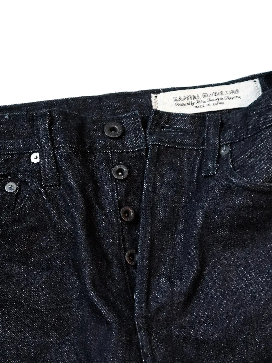 Kapital 14oz Denim 5P Monkey CISCO (Black Thread ver_) Pants