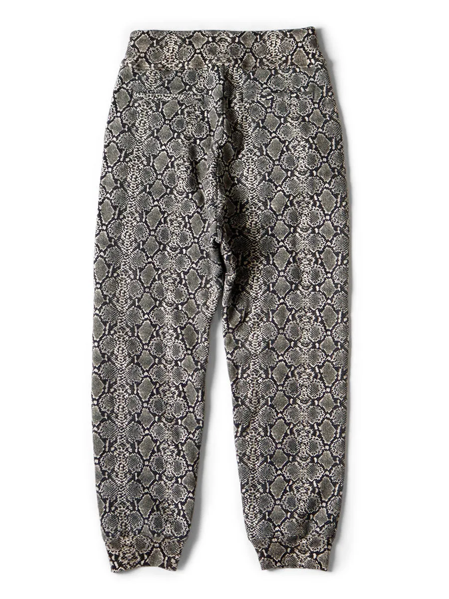 Kapital Fleece snake pattern sweat rib pants