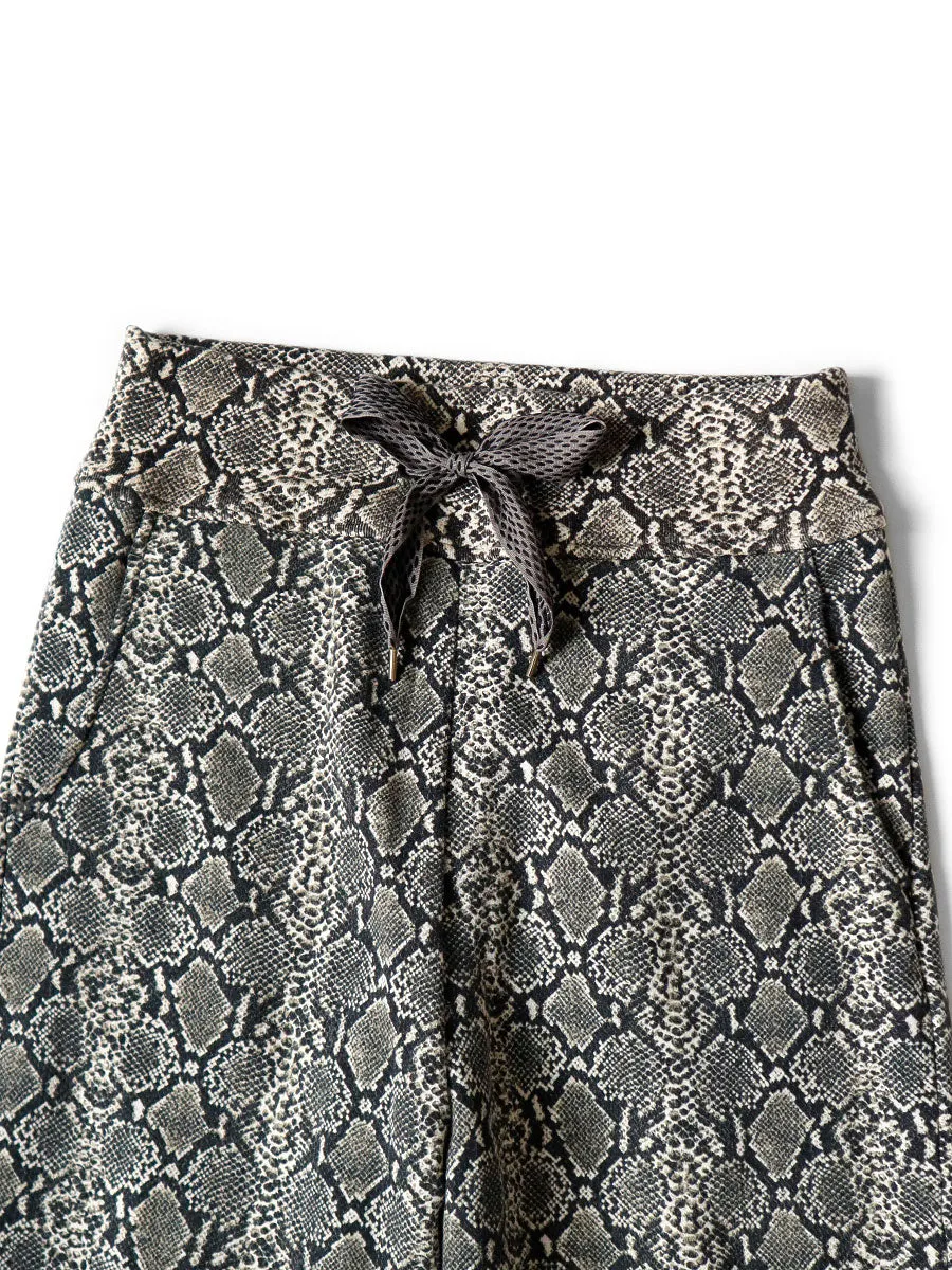 Kapital Fleece snake pattern sweat rib pants