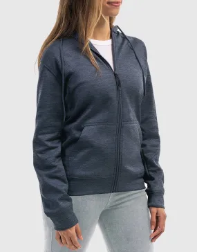 Mio Marino Premium Zip-Up Hoodie for Women with Smooth Matte Finish & Cozy Fleece Inner Lining - Women's Sweater with Hood