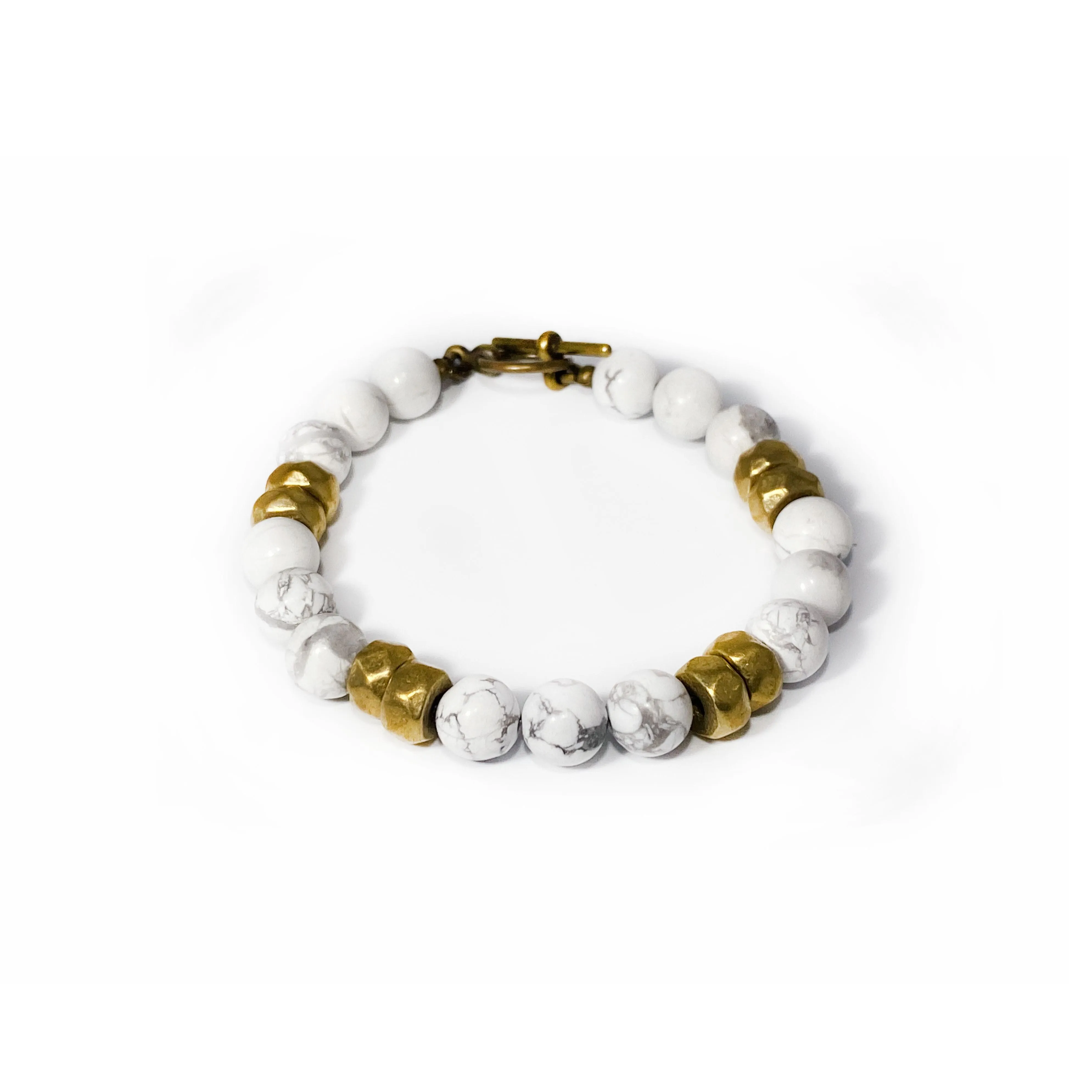 NARROW: Matte White Howlite