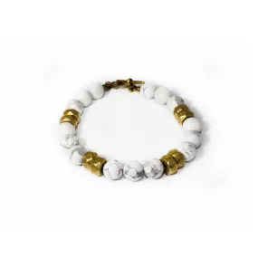 NARROW: Matte White Howlite