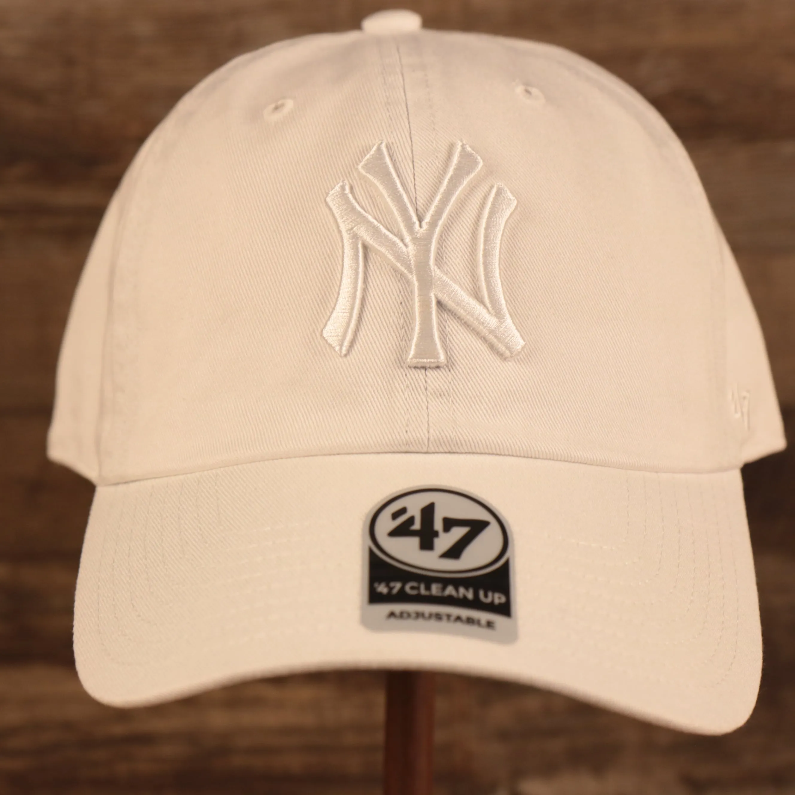 New York Yankees Tie Dye Bottom White Clean Up Dad Hat