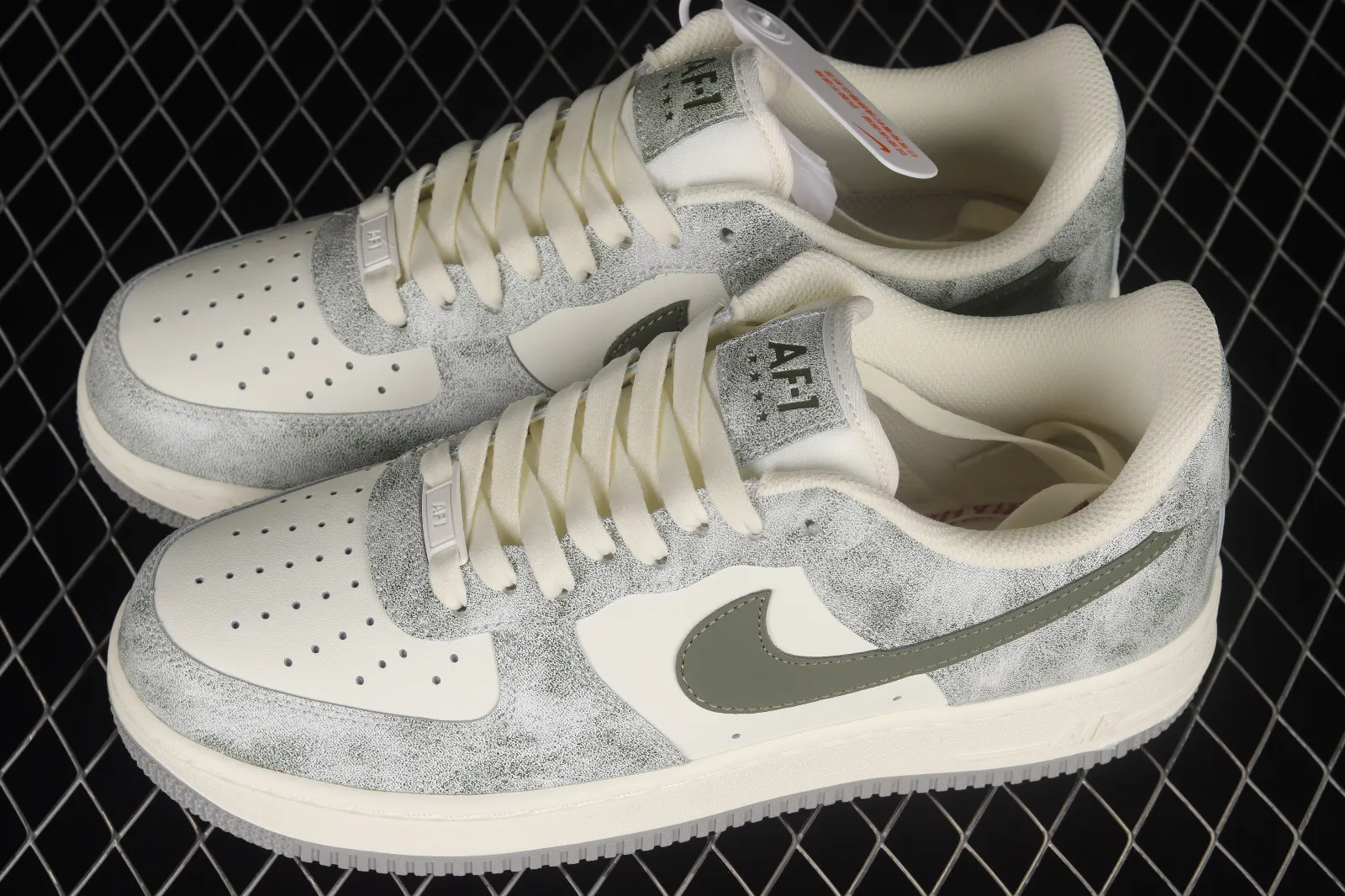 Nike Air Force 1 07 Low Beige Army Green White Shoes BL5866-906