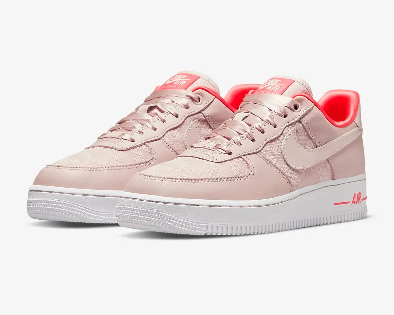 Nike Air Force 1 Low Fossil Stone Laser Crimson White DQ7782-200