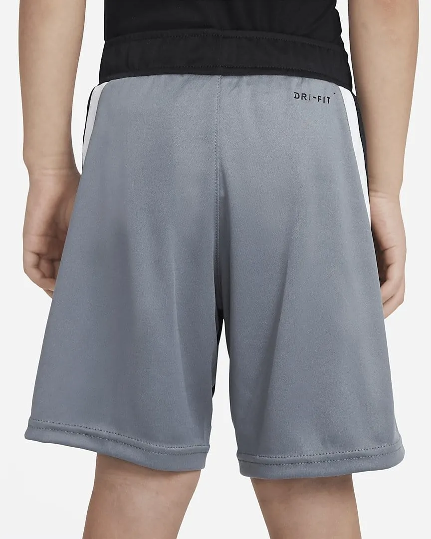 NIKE JUNIOR DRI-FIT COLOURBLOCK BLACK/GREY SHORTS