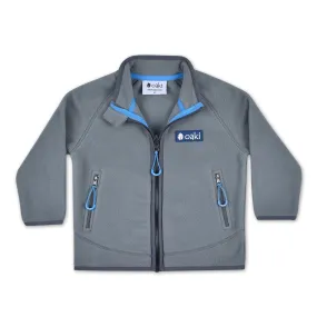 OAKI 200 Series Polartec Fleece Jacket in Charcoal/Blue (Sizing Runs Small, Recommend Sizing Up)