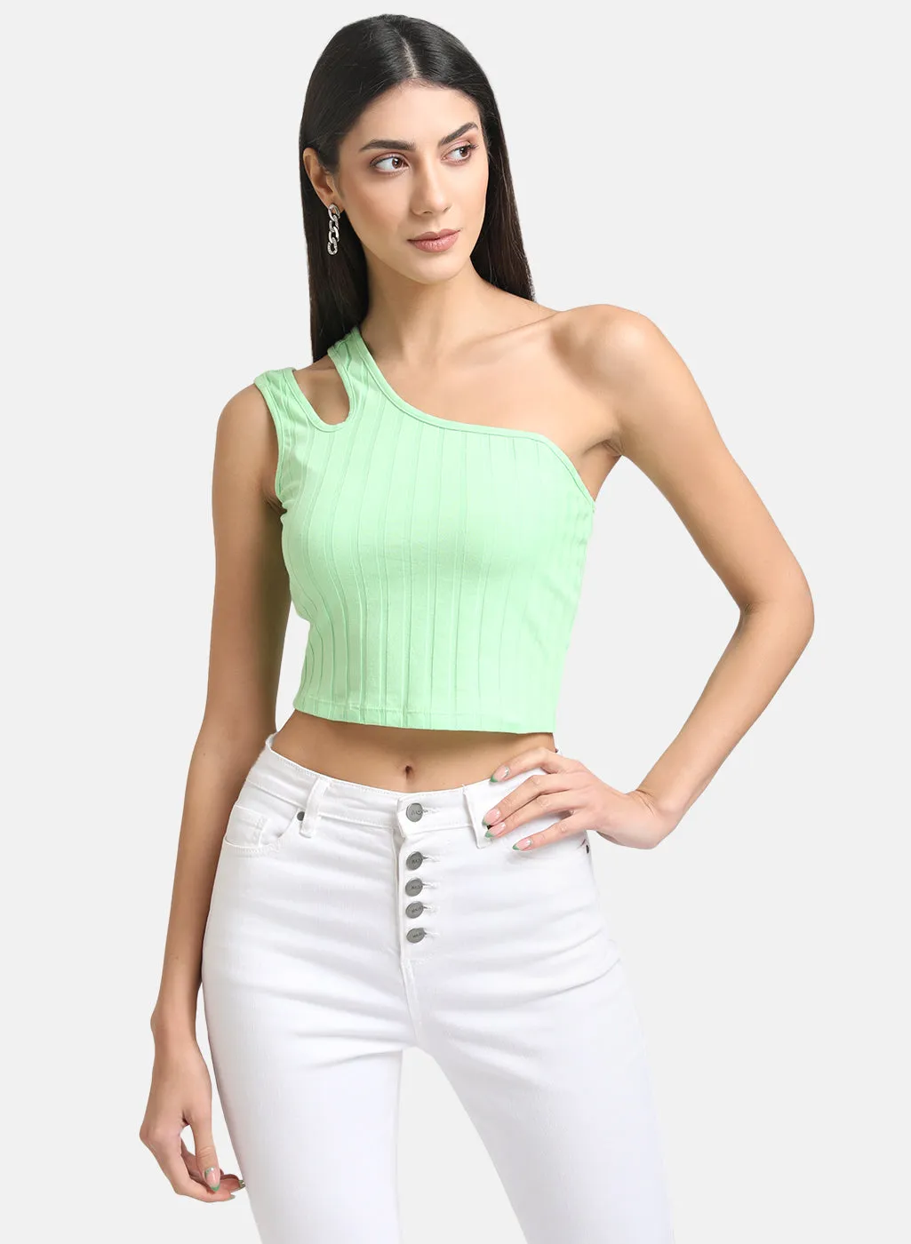 One Shoulder Top With Cut-Out