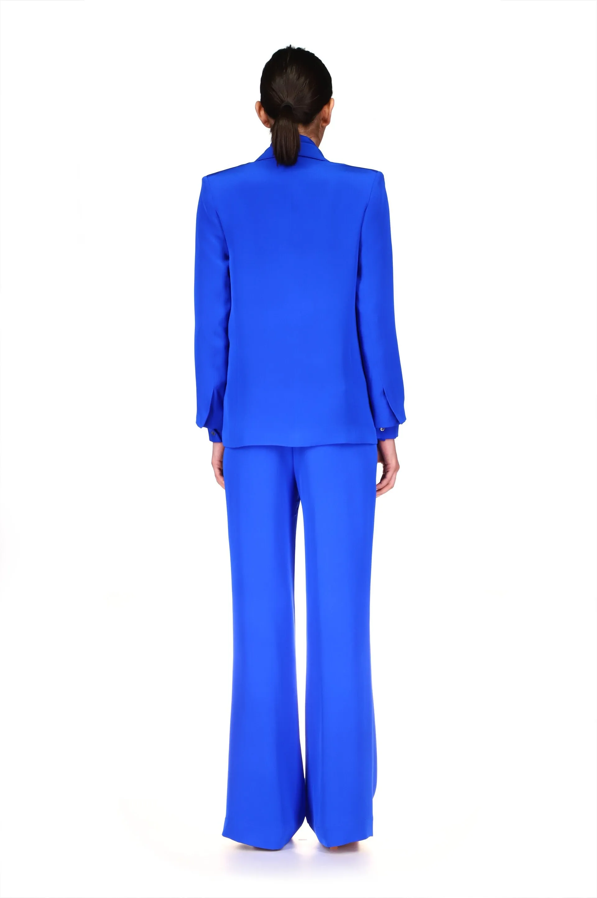 'OVERSATURATED SILKS' BLUE LONG JACKET