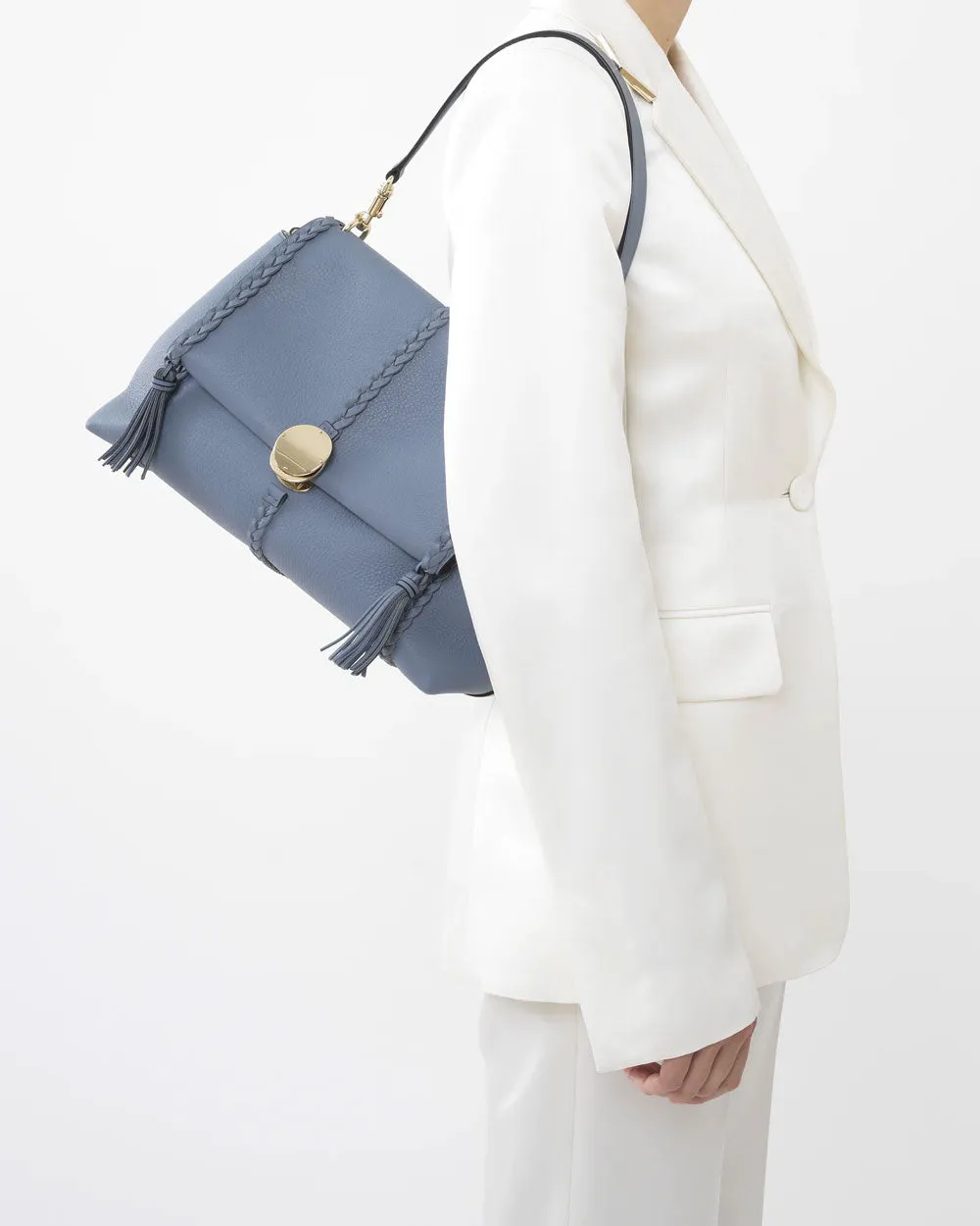 Penelope Medium Soft Soulder Bag in Cobalt