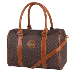 Pierre Carid Guliana Core Logo Bowling Bag  Brown