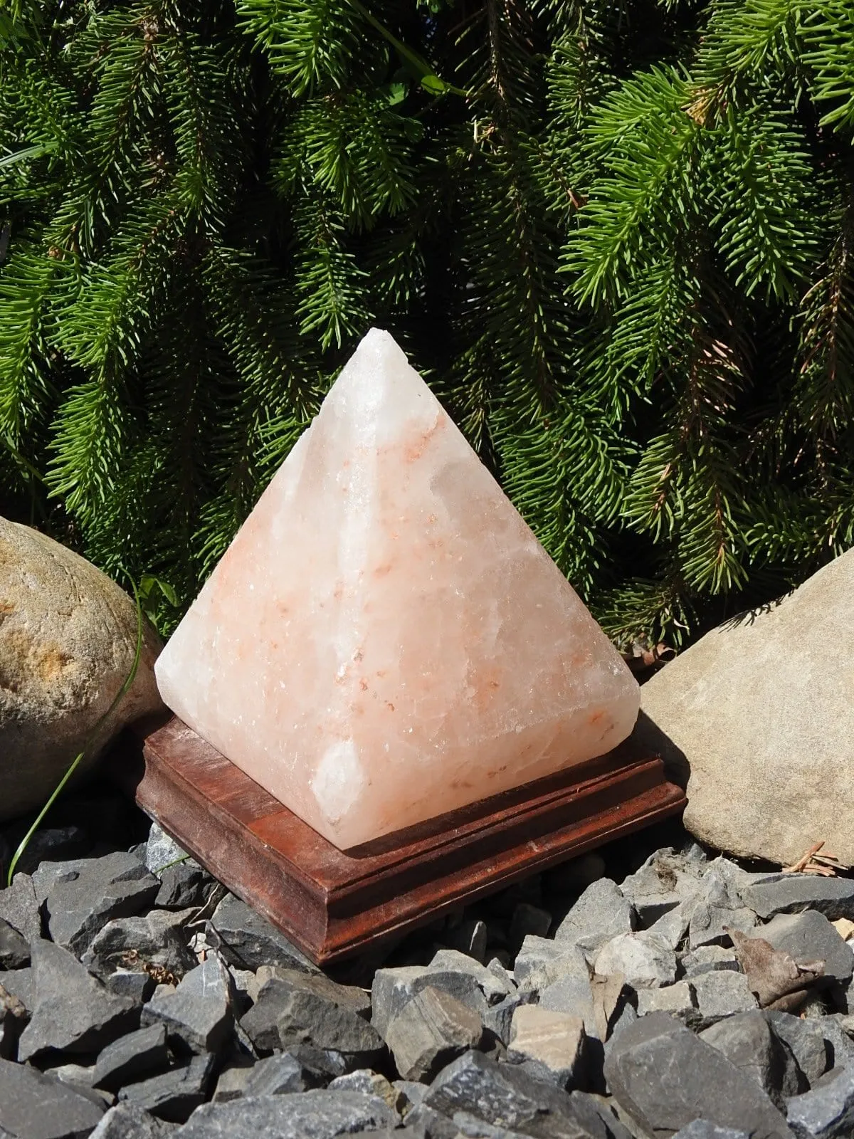 Pink Himalayan Salt Lamp (Pyramid-Shaped)