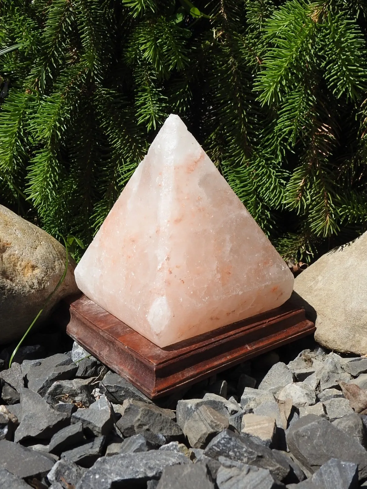 Pink Himalayan Salt Lamp (Pyramid-Shaped)