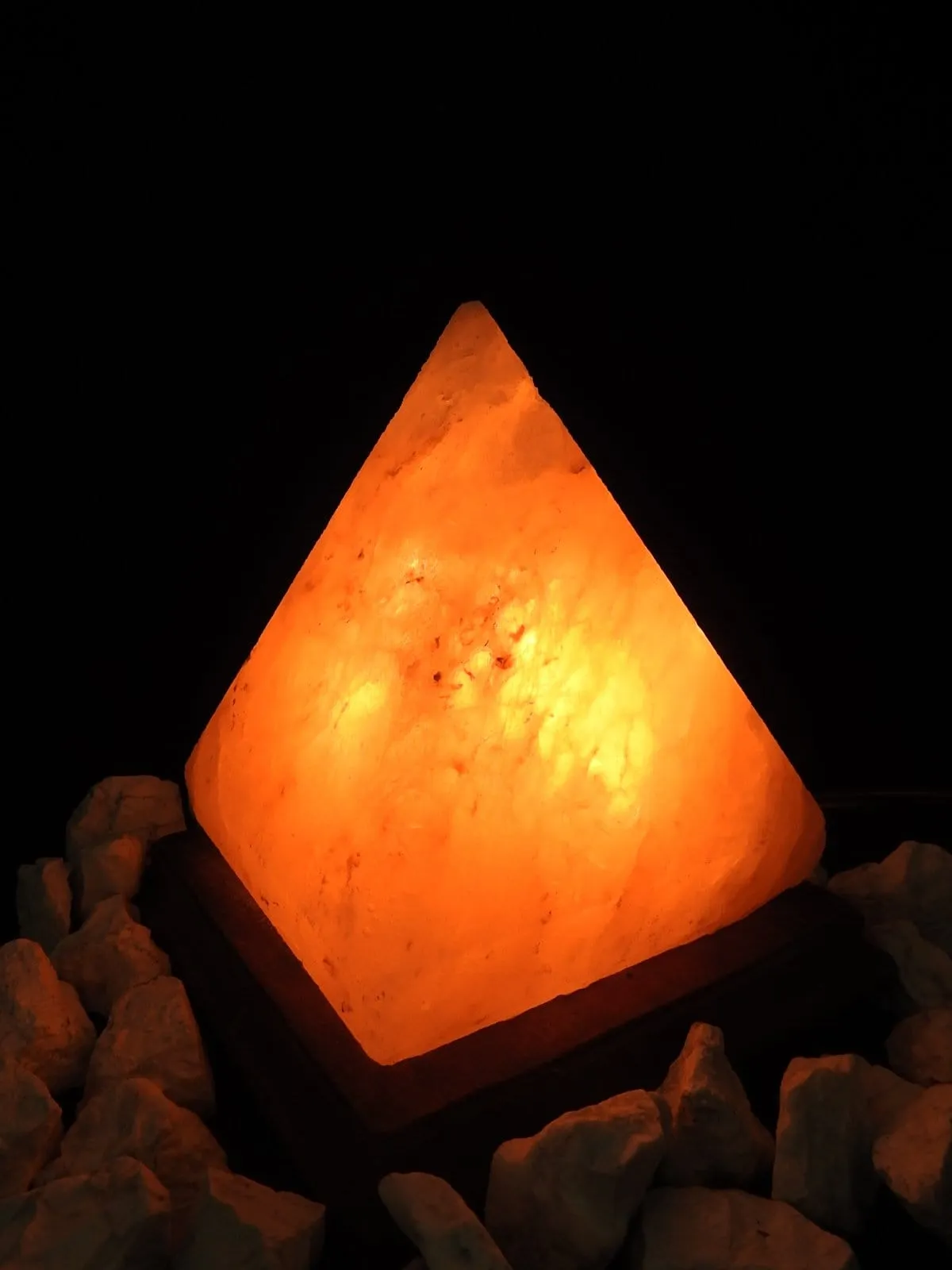 Pink Himalayan Salt Lamp (Pyramid-Shaped)