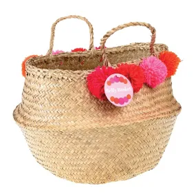 Pink Pom Pom Belly Basket