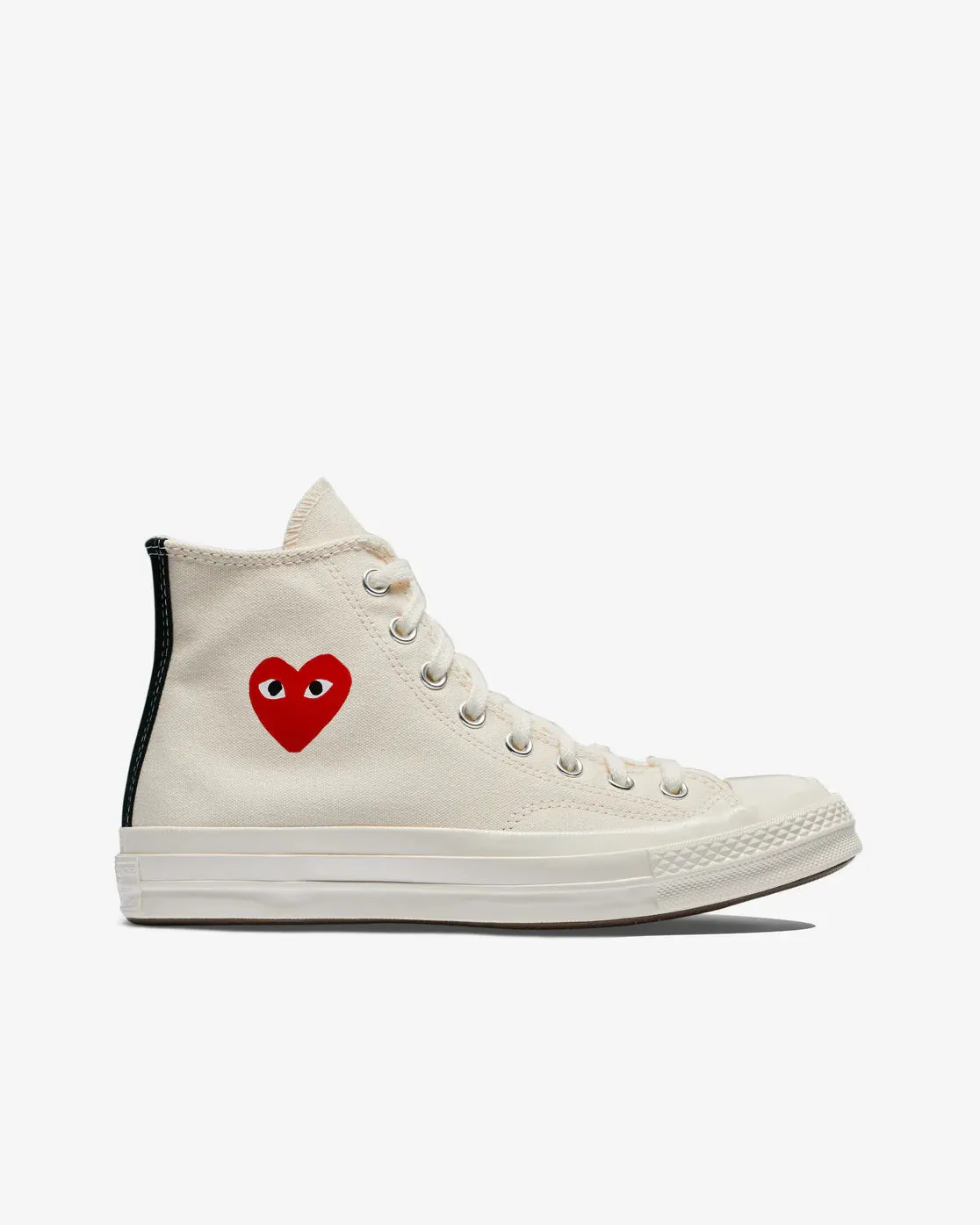 Play Comme des Garons X Converse Small Red Heart All Star '70 High (White)