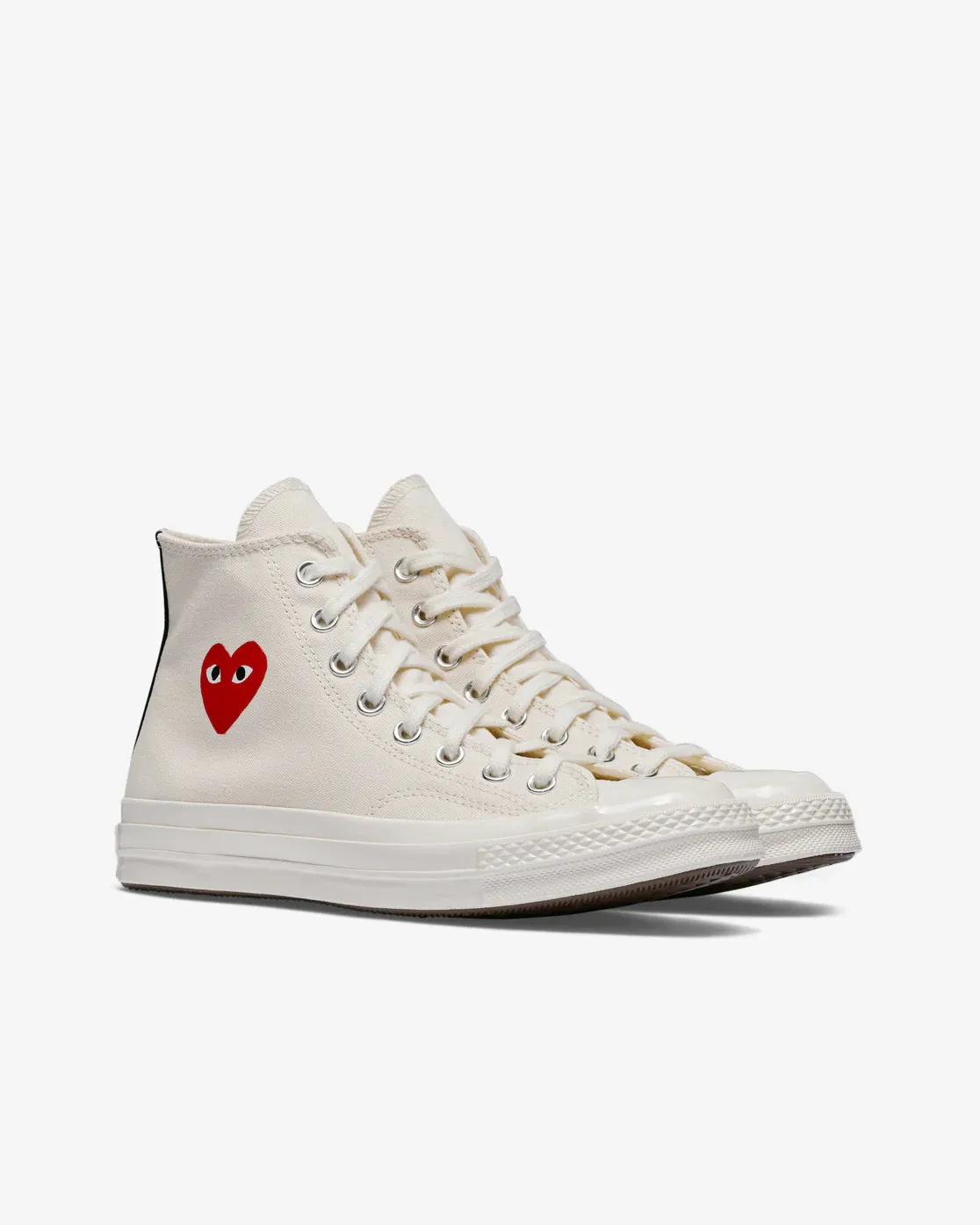 Play Comme des Garons X Converse Small Red Heart All Star '70 High (White)