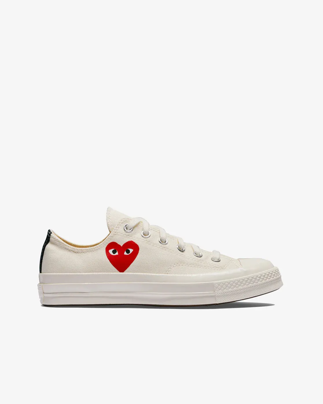 Play Comme des Garons X Converse Small Red Heart All Star '70 Low (White)