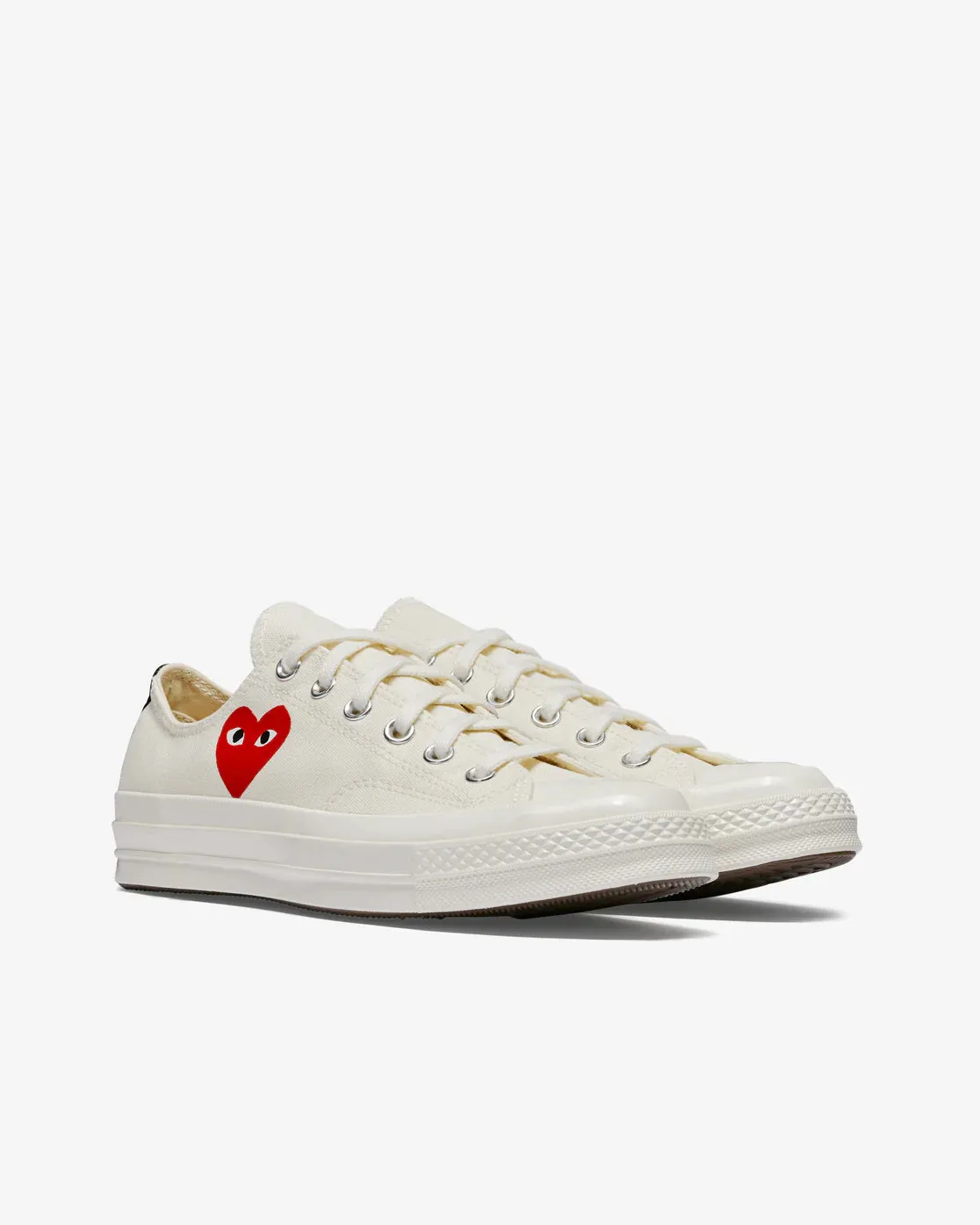 Play Comme des Garons X Converse Small Red Heart All Star '70 Low (White)