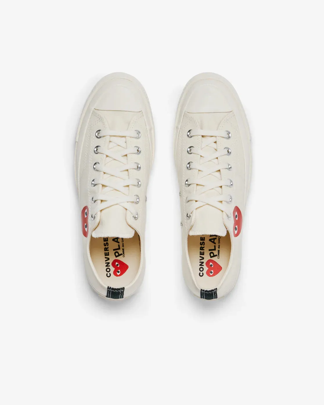 Play Comme des Garons X Converse Small Red Heart All Star '70 Low (White)