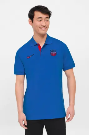 Polo with contrasting Bara Nike crest in blue