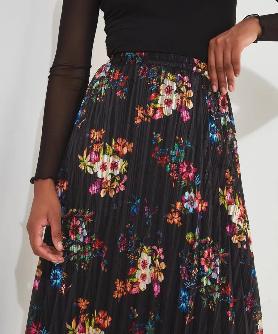 Pop Of Colour Pleated Skirt