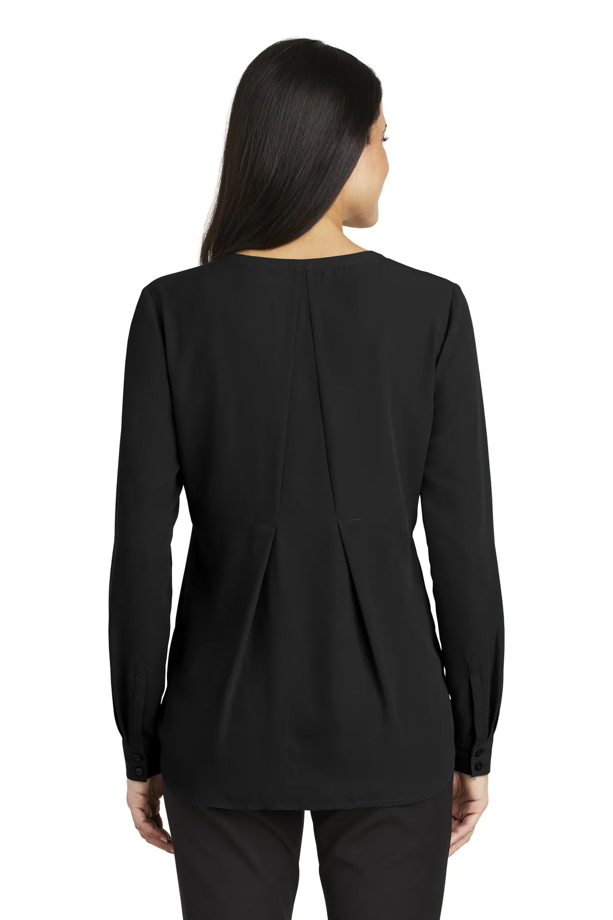 Port Authority Clothing LW700 Port Authority Ladies Long Sleeve Button-Front Blouse SKU: LW700